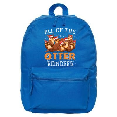 All Of The Otter Reindeer Christmas Funny Cute Gift 16 in Basic Backpack
