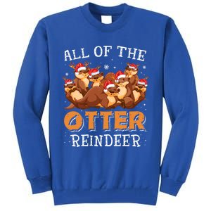 All Of The Otter Reindeer Christmas Funny Cute Gift Tall Sweatshirt