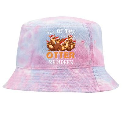 All Of The Otter Reindeer Christmas Funny Cute Gift Tie-Dyed Bucket Hat