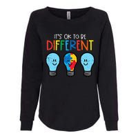 Autism Ok To Be Different Light It Up Blue Womens California Wash Sweatshirt