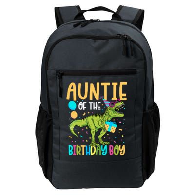 Auntie Of The Birthday Boy Family Matching Dinosaur Squad Daily Commute Backpack