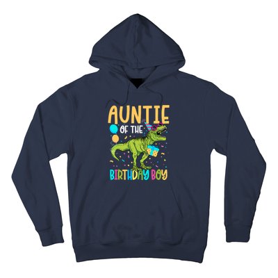 Auntie Of The Birthday Boy Family Matching Dinosaur Squad Hoodie