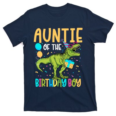 Auntie Of The Birthday Boy Family Matching Dinosaur Squad T-Shirt