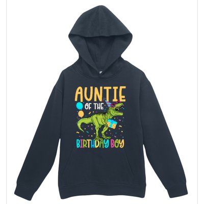 Auntie Of The Birthday Boy Family Matching Dinosaur Squad Urban Pullover Hoodie