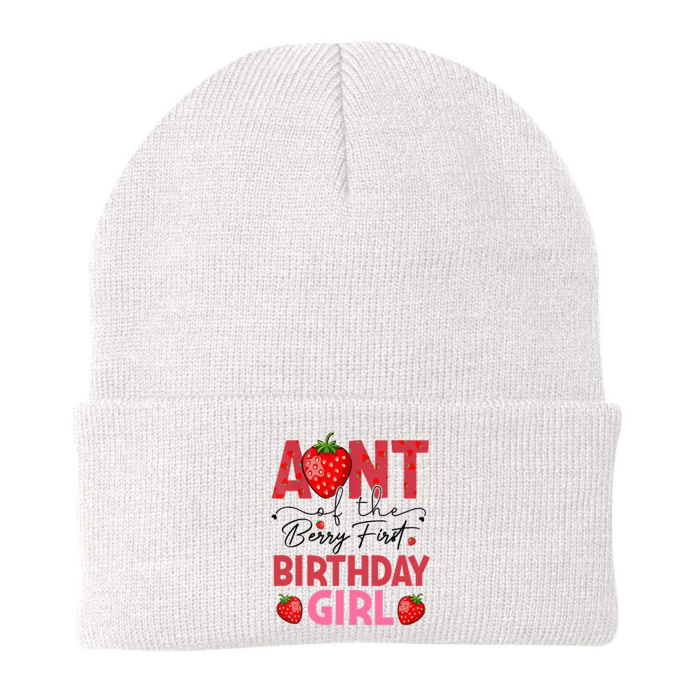 Aunt Of The Berry First Birthday Gifts Sweet Strawberry Beanie