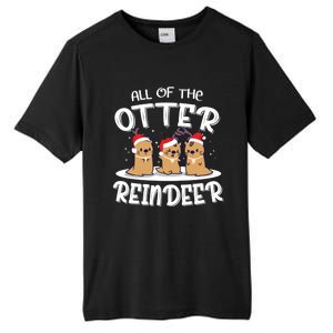 All Of The Otter Reindeer Christmas Otter Lover Cute Gift Tall Fusion ChromaSoft Performance T-Shirt