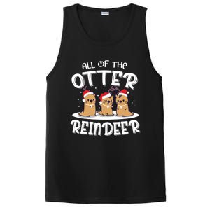 All Of The Otter Reindeer Christmas Otter Lover Cute Gift PosiCharge Competitor Tank