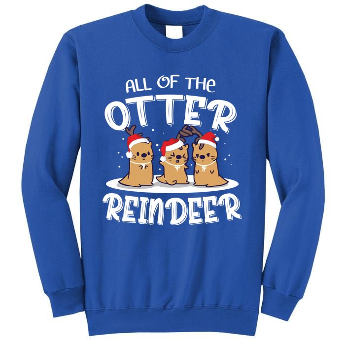 All Of The Otter Reindeer Christmas Otter Lover Cute Gift Sweatshirt