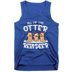 All Of The Otter Reindeer Christmas Otter Lover Cute Gift Tank Top