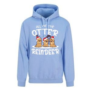 All Of The Otter Reindeer Christmas Otter Lover Cute Gift Unisex Surf Hoodie