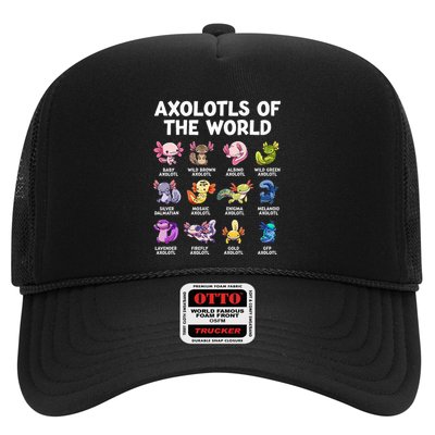 Axolotls Of The World Kawaii Types Of Axolotl Fish Amphibian Trucker Hat