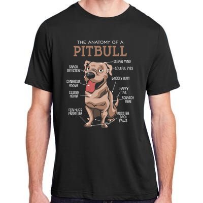 Anatomy Of The Pitbull Gift Pit Bull Bulldogs And Terriers Adult ChromaSoft Performance T-Shirt