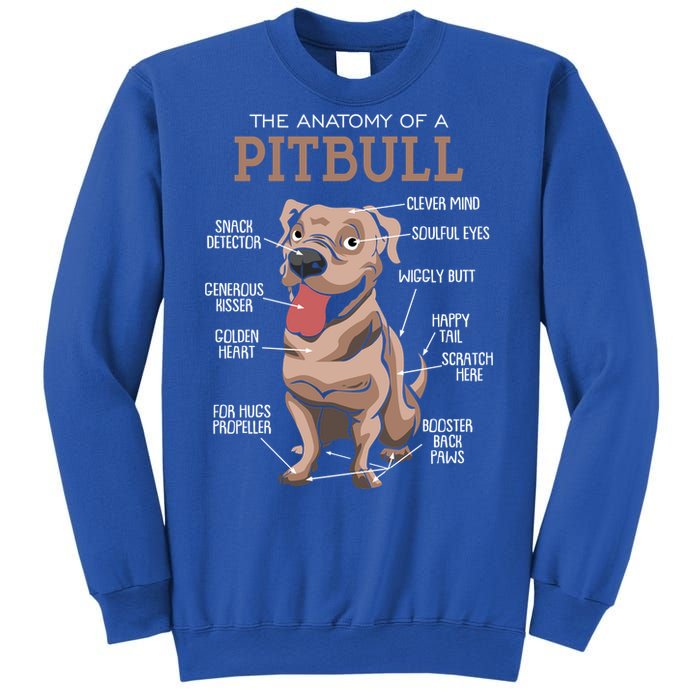 Anatomy Of The Pitbull Gift Pit Bull Bulldogs And Terriers Sweatshirt