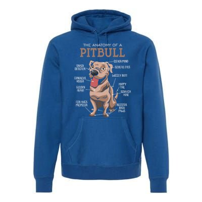 Anatomy Of The Pitbull Gift Pit Bull Bulldogs And Terriers Premium Hoodie