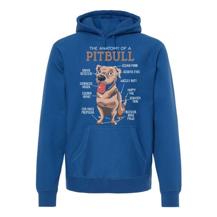 Anatomy Of The Pitbull Gift Pit Bull Bulldogs And Terriers Premium Hoodie