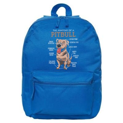 Anatomy Of The Pitbull Gift Pit Bull Bulldogs And Terriers 16 in Basic Backpack