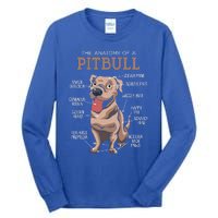 Anatomy Of The Pitbull Gift Pit Bull Bulldogs And Terriers Tall Long Sleeve T-Shirt