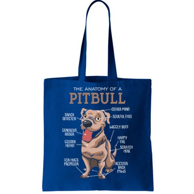 Anatomy Of The Pitbull Gift Pit Bull Bulldogs And Terriers Tote Bag