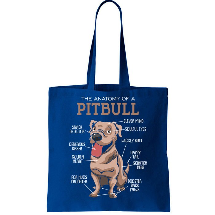 Anatomy Of The Pitbull Gift Pit Bull Bulldogs And Terriers Tote Bag