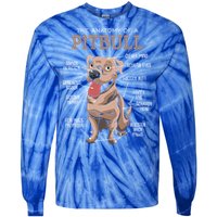 Anatomy Of The Pitbull Gift Pit Bull Bulldogs And Terriers Tie-Dye Long Sleeve Shirt