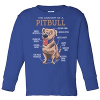 Anatomy Of The Pitbull Gift Pit Bull Bulldogs And Terriers Toddler Long Sleeve Shirt