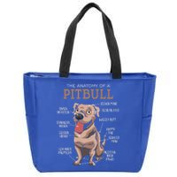 Anatomy Of The Pitbull Gift Pit Bull Bulldogs And Terriers Zip Tote Bag