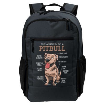 Anatomy Of The Pitbull Gift Pit Bull Bulldogs And Terriers Daily Commute Backpack