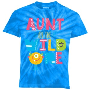 Aunt Of The Wild One Year Old First Birthday Meaningful Gift Kids Tie-Dye T-Shirt