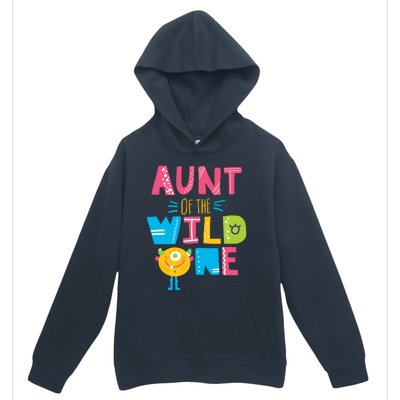 Aunt Of The Wild One Year Old First Birthday Meaningful Gift Urban Pullover Hoodie