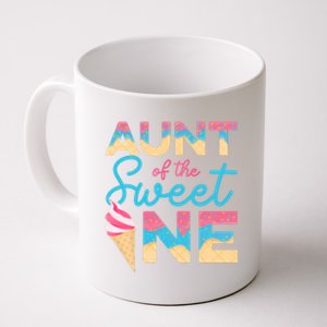 Aunt Of The Sweet One Ice Cream 1st First Family Birthday Gift Coffee Mug