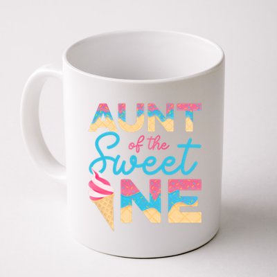 Aunt Of The Sweet One Ice Cream 1st First Family Birthday Gift Coffee Mug