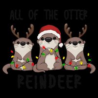 All of the Otter Reindeer Cute Christmas Animal Otter Pun Impact Tech Backpack