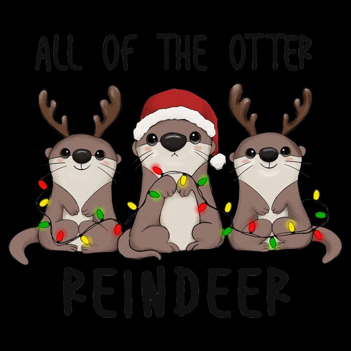 All of the Otter Reindeer Cute Christmas Animal Otter Pun Impact Tech Backpack