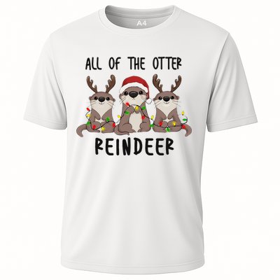 All of the Otter Reindeer Cute Christmas Animal Otter Pun Performance Shirt