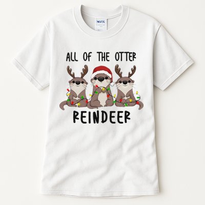 All of the Otter Reindeer Cute Christmas Animal Otter Pun Tall T-Shirt