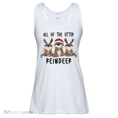 All of the Otter Reindeer Cute Christmas Animal Otter Pun Ladies Essential Flowy Tank