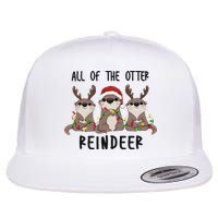 All of the Otter Reindeer Cute Christmas Animal Otter Pun Flatbill Hat