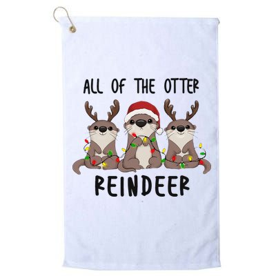All of the Otter Reindeer Cute Christmas Animal Otter Pun Golf Towel