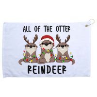 All of the Otter Reindeer Cute Christmas Animal Otter Pun Grommeted Golf Towel