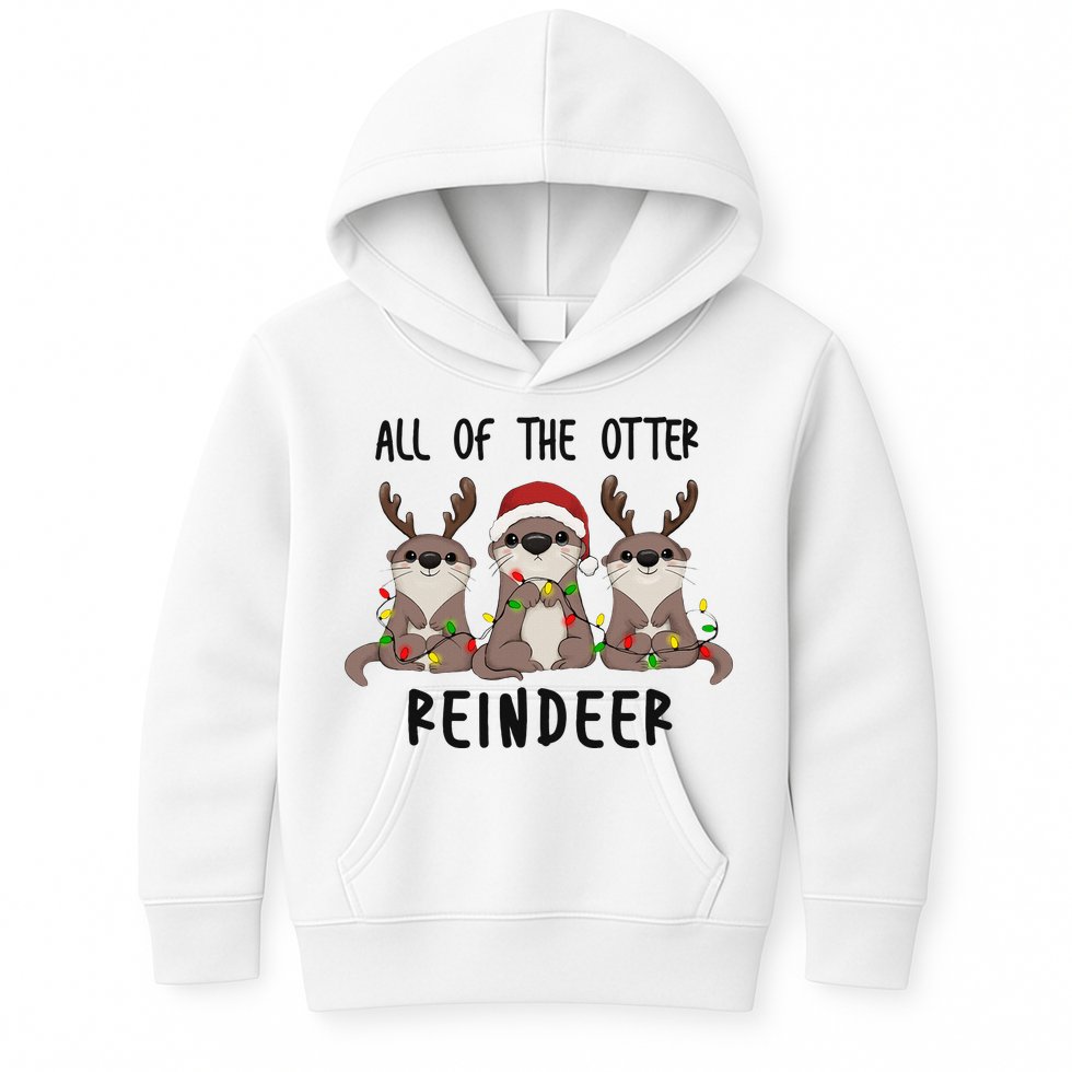 All of the Otter Reindeer Cute Christmas Animal Otter Pun Kids Hoodie