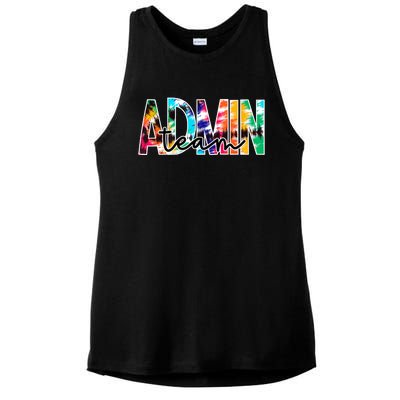 Admin Office Team Back To School Matching Group Squad Ladies PosiCharge Tri-Blend Wicking Tank