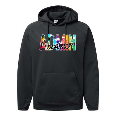 Admin Office Team Back To School Matching Group Squad Performance Fleece Hoodie