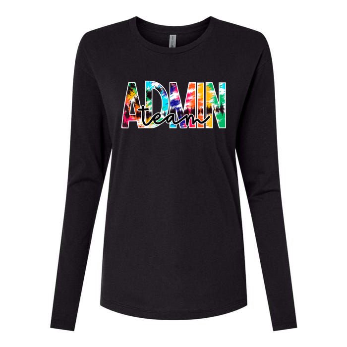 Admin Office Team Back To School Matching Group Squad Womens Cotton Relaxed Long Sleeve T-Shirt