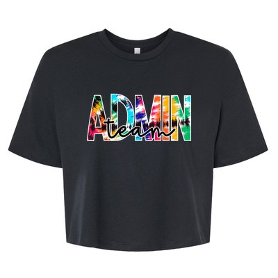 Admin Office Team Back To School Matching Group Squad Bella+Canvas Jersey Crop Tee