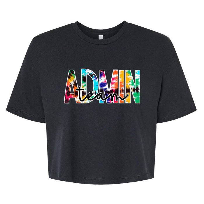 Admin Office Team Back To School Matching Group Squad Bella+Canvas Jersey Crop Tee