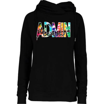 Admin Office Team Back To School Matching Group Squad Womens Funnel Neck Pullover Hood