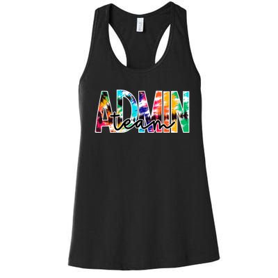 Admin Office Team Back To School Matching Group Squad Women's Racerback Tank