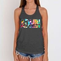 Admin Office Team Back To School Matching Group Squad Women's Knotted Racerback Tank