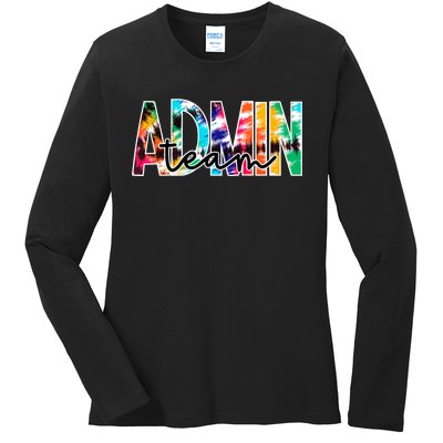 Admin Office Team Back To School Matching Group Squad Ladies Long Sleeve Shirt