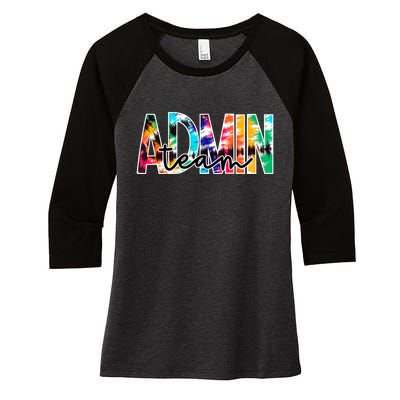 Admin Office Team Back To School Matching Group Squad Women's Tri-Blend 3/4-Sleeve Raglan Shirt